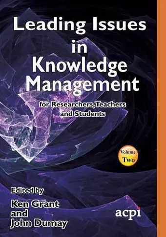 Leading Issues in Knowledge Management Volume 2 cover