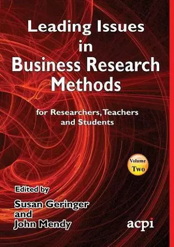 Leading Issues in Business Research Methods Volume 2 cover