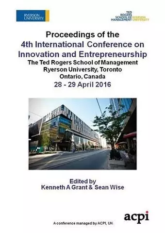 Icie 2016 - Proceedings of the 4th International Conference on Innovation and Entrepreneurship cover