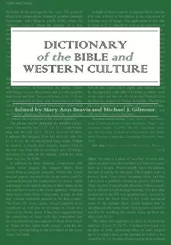 Dictionary of the Bible and Western Culture cover