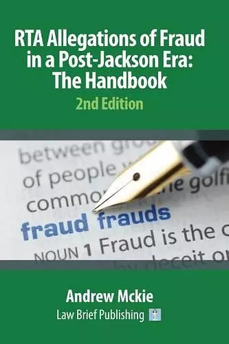 RTA Allegations of Fraud in a Post-Jackson Era: The Handbook cover