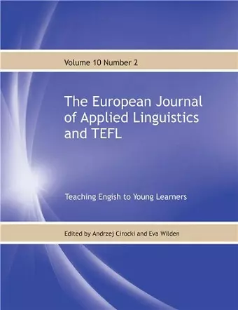 The European Journal of Applied Linguistics and TEFL Volume 10 No.2 cover