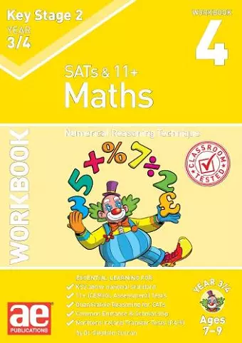 KS2 Maths Year 3/4 Workbook 4 cover