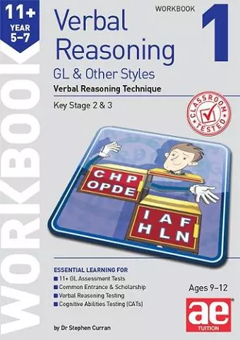 11+ Verbal Reasoning Year 5-7 GL & Other Styles Workbook 1 cover