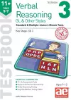 11+ Verbal Reasoning Year 5-7 GL & Other Styles Testbook 3 cover