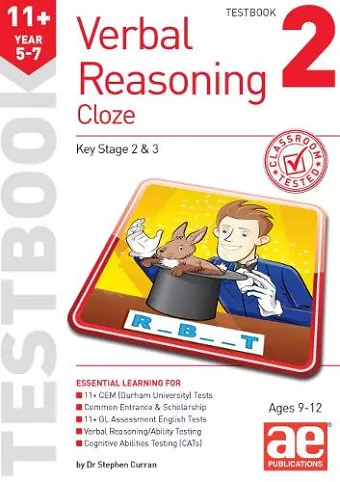 11+ Verbal Reasoning Year 5-7 Cloze Testbook 2 cover