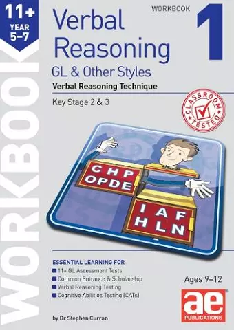 11+ Verbal Reasoning Year 5-7 GL & Other Styles Workbook 1 cover