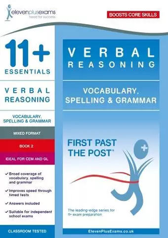 11+ Essentials Verbal Reasoning: Vocabulary, Spelling & Grammar Book 2 cover