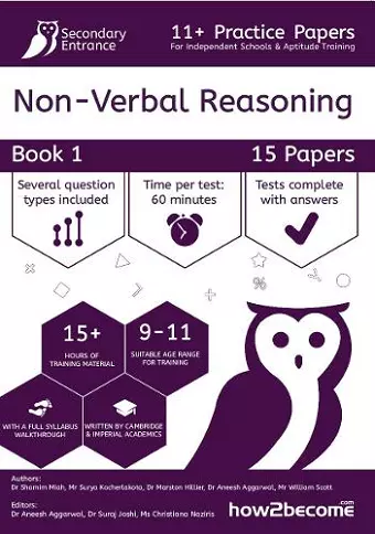 11+ Practice Papers For Independent Schools & Aptitude Training Non-Verbal Reasoning Book 1 cover