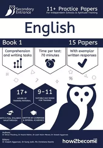 11+ Practice Papers For Independent Schools & Aptitude Training English Book 1 cover