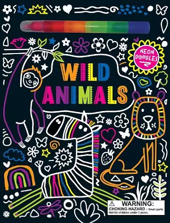 Neon Doodles Book - Wild Animals cover
