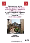 ECMLG 2020- Proceedings of the 16th European Conference on Management Leadership and Governance cover