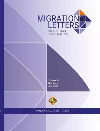 Migration Letters - Vol. 17 No. 4 - July 2020 cover