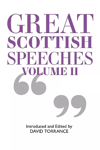 Great Scottish Speeches cover