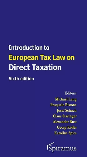 Introduction to European Tax Law cover