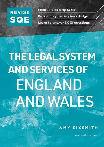 Revise SQE The Legal System and Services of England and Wales cover