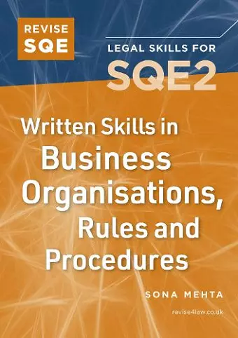 Revise SQE Written Skills in Business Organisations, Rules and Procedures cover