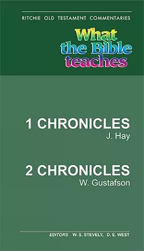 What the Bible Teaches- 1&2 Chronicles cover