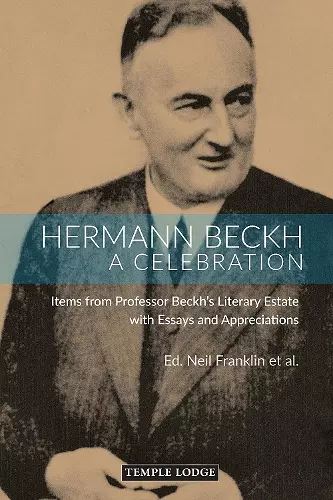 Hermann Beckh, A Celebration cover