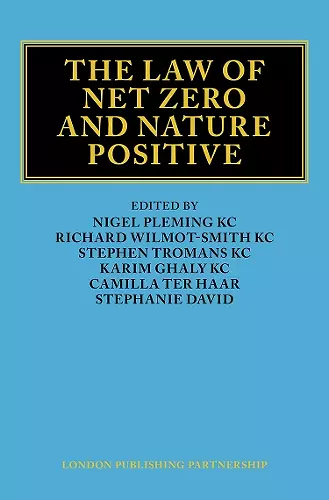 The Law of Net Zero and Nature Positive cover