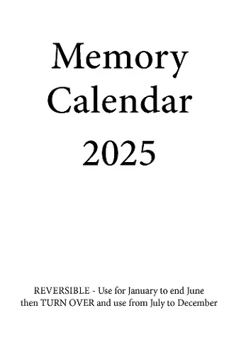 Memory Calendar - 2025 cover