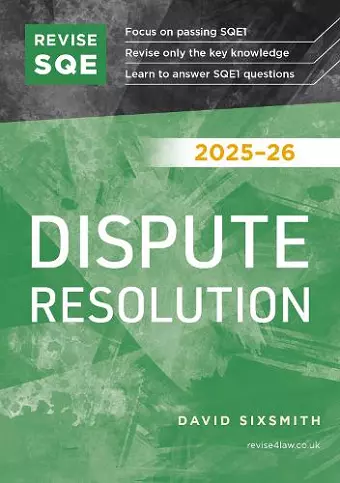Revise SQE Dispute Resolution 2025/26 cover