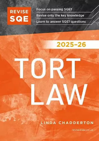 Revise SQE Tort Law 2025/26 cover