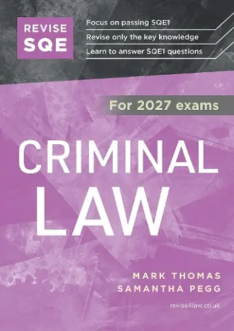 Revise SQE Criminal Law 2027 cover