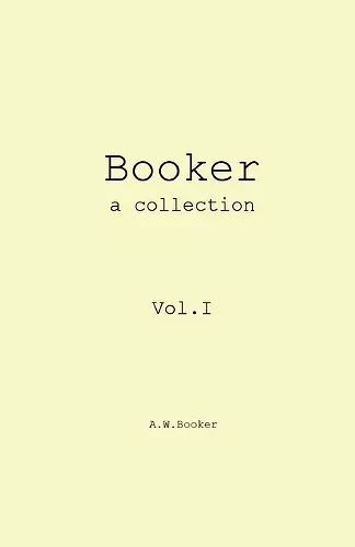 Booker a collection cover