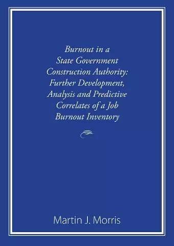 Burnout in a State Government Construction Authority cover