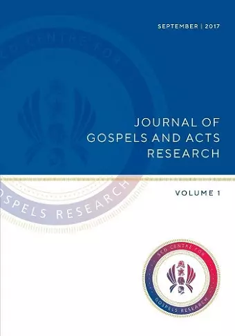 Journal of Gospels and Acts Research cover