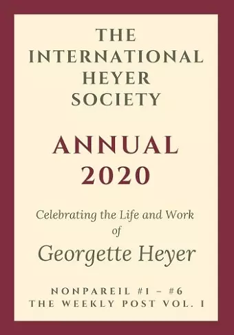 The International Heyer Society Annual 2020 cover