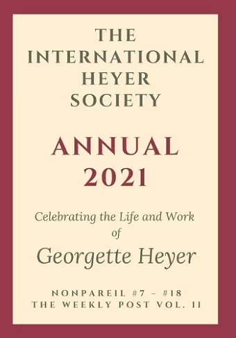 The International Heyer Society Annual 2021 cover