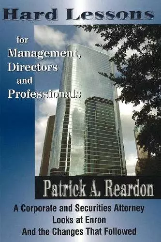 Hard Lessons for Management, Directors & Professionals cover