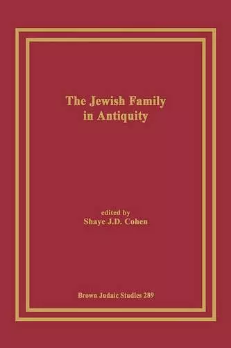 The Jewish Family in Antiquity cover