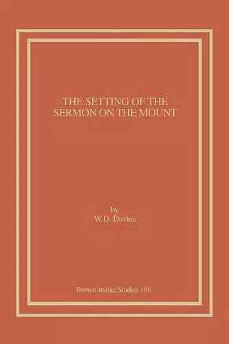 The Setting of the Sermon on the Mount cover