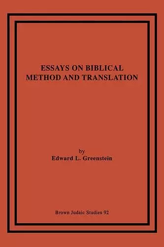 Essays on Biblical Method and Translation cover