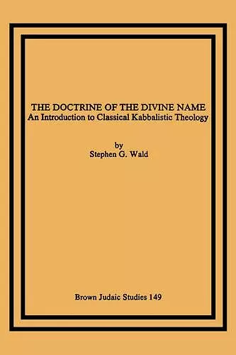 The Doctrine of the Divine Name cover