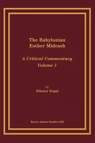 The Babylonian Esther Midrash cover