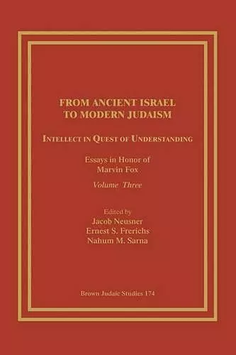 From Ancient Israel to Modern Judaism cover