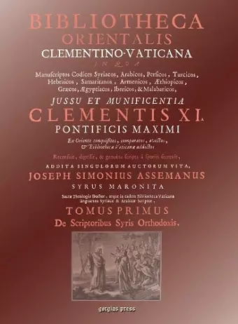 Bibliotheca Orientalis Clementino-Vaticana (Vol 1) cover