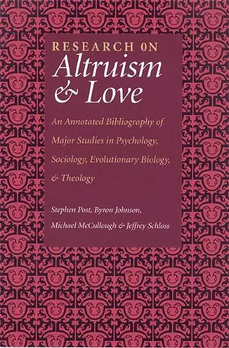 Research On Altruism & Love cover