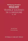 Vesperae solennes de confessore, K.339 cover