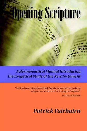 Opening Scripture (Paperback) cover