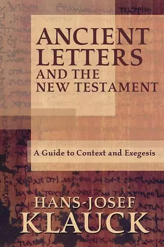 Ancient Letters and the New Testament cover