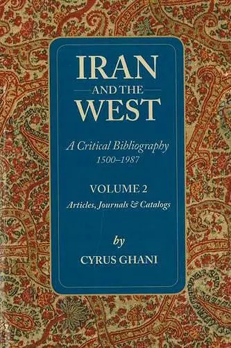 Iran & the West -- A Critical Bibliography 1500-1987 cover