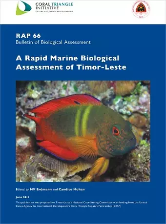 A Rapid Marine Biological Assessment of Timor-Leste cover