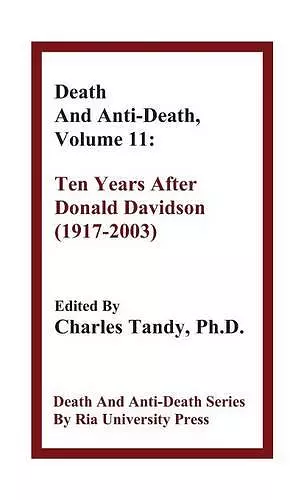 Death and Anti-Death, Volume 11 cover