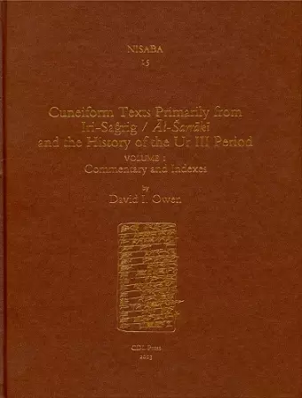 Cuneiform Texts Primarily from Iri-Saĝrig/Āl-Šarrākī and the History of the Ur III Period cover