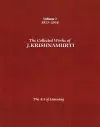 The Collected Works of J.Krishnamurti  - Volume I 1933-1934 cover